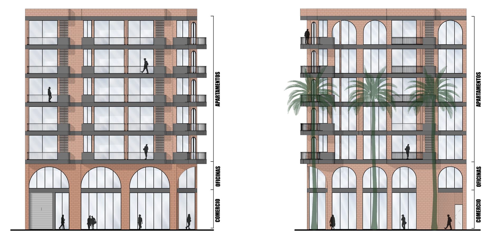 Alzados del edificio